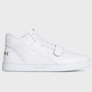 CT-02 CELINE TRAINER MID SNEAKER WITH SCRATCH IN CALFSKIN - NWT.